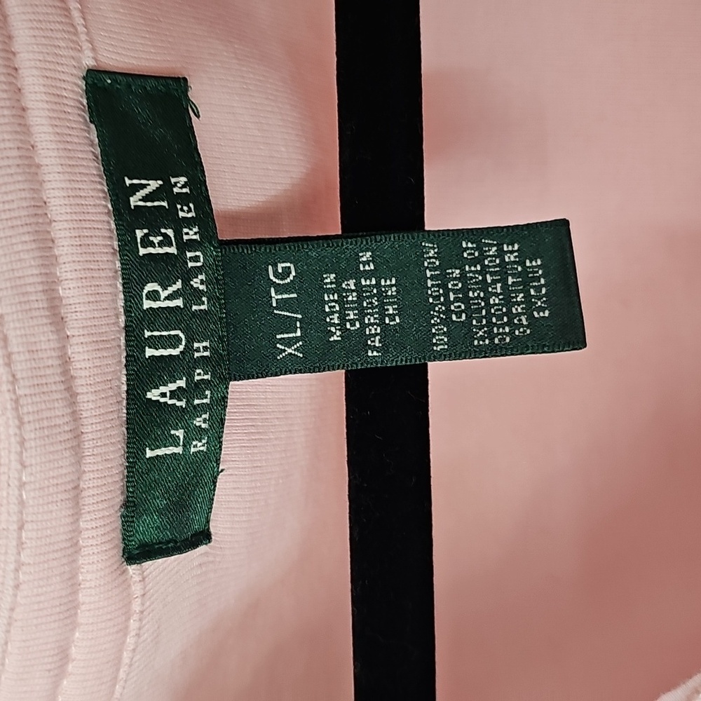 LRL Soft Pink Top w Dainty Ruffled Vneckline Classic Feminine Peasant Fairy - Picture 3 of 13